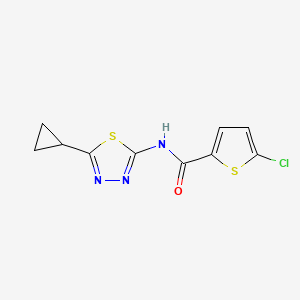 molecular formula C10H8ClN3OS2 B4431976 5-chloro-N-(5-cyclopropyl-1,3,4-thiadiazol-2-yl)-2-thiophenecarboxamide 