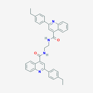 molecular formula C38H34N4O2 B443198 2-(4-ethylphenyl)-N-[2-({[2-(4-ethylphenyl)-4-quinolinyl]carbonyl}amino)ethyl]-4-quinolinecarboxamide 