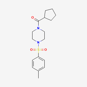 molecular formula C17H24N2O3S B4432028 1-(cyclopentylcarbonyl)-4-[(4-methylphenyl)sulfonyl]piperazine 