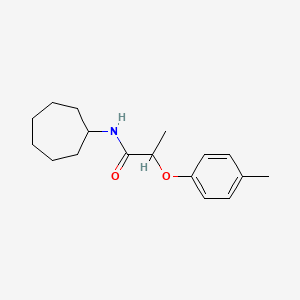 molecular formula C17H25NO2 B4432061 N-cycloheptyl-2-(4-methylphenoxy)propanamide 