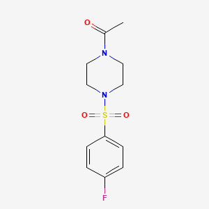 molecular formula C12H15FN2O3S B4432074 1-acetyl-4-[(4-fluorophenyl)sulfonyl]piperazine CAS No. 314728-84-2