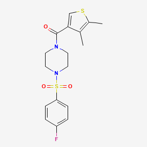 1-[(4,5-dimethyl-3-thienyl)carbonyl]-4-[(4-fluorophenyl)sulfonyl]piperazine