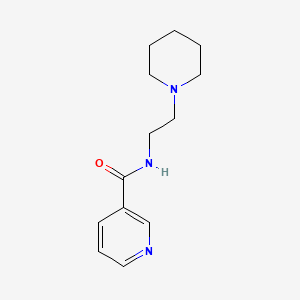 molecular formula C13H19N3O B4432107 N-[2-(1-piperidinyl)ethyl]nicotinamide 