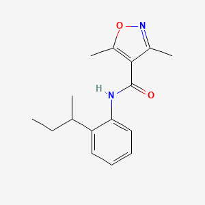 molecular formula C16H20N2O2 B4432114 N-(2-sec-butylphenyl)-3,5-dimethyl-4-isoxazolecarboxamide 