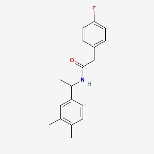 N-[1-(3,4-dimethylphenyl)ethyl]-2-(4-fluorophenyl)acetamide