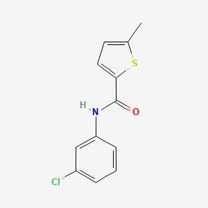 molecular formula C12H10ClNOS B4432151 N-(3-chlorophenyl)-5-methyl-2-thiophenecarboxamide 