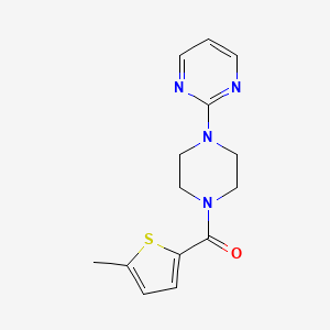 molecular formula C14H16N4OS B4432179 2-{4-[(5-methyl-2-thienyl)carbonyl]-1-piperazinyl}pyrimidine 