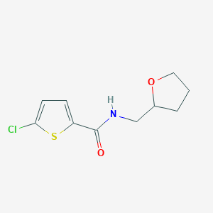 molecular formula C10H12ClNO2S B4432196 5-chloro-N-(tetrahydro-2-furanylmethyl)-2-thiophenecarboxamide 