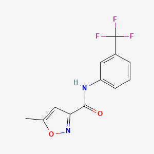 molecular formula C12H9F3N2O2 B4432198 5-methyl-N-[3-(trifluoromethyl)phenyl]-3-isoxazolecarboxamide CAS No. 646530-36-1