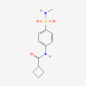 molecular formula C12H16N2O3S B4432210 N-{4-[(methylamino)sulfonyl]phenyl}cyclobutanecarboxamide 