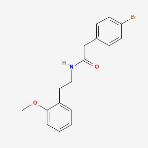 molecular formula C17H18BrNO2 B4432287 2-(4-bromophenyl)-N-[2-(2-methoxyphenyl)ethyl]acetamide 