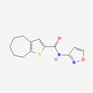 molecular formula C13H14N2O2S B4432292 N-3-isoxazolyl-5,6,7,8-tetrahydro-4H-cyclohepta[b]thiophene-2-carboxamide 