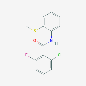 molecular formula C14H11ClFNOS B4432297 2-chloro-6-fluoro-N-[2-(methylthio)phenyl]benzamide 