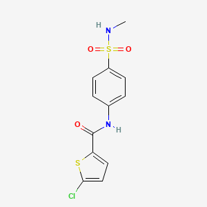 molecular formula C12H11ClN2O3S2 B4432301 5-chloro-N-{4-[(methylamino)sulfonyl]phenyl}-2-thiophenecarboxamide 