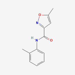 molecular formula C12H12N2O2 B4432316 5-methyl-N-(2-methylphenyl)-3-isoxazolecarboxamide CAS No. 108651-13-4