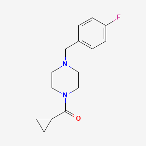 molecular formula C15H19FN2O B4432323 1-(cyclopropylcarbonyl)-4-(4-fluorobenzyl)piperazine 