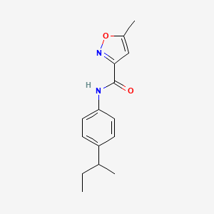 molecular formula C15H18N2O2 B4432333 N-(4-sec-butylphenyl)-5-methyl-3-isoxazolecarboxamide 