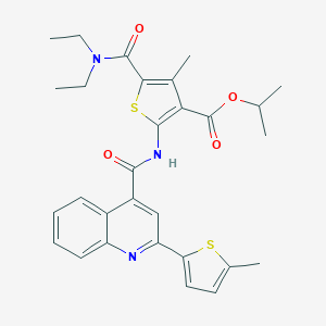 Isopropyl 5-[(diethylamino)carbonyl]-4-methyl-2-({[2-(5-methyl-2-thienyl)-4-quinolinyl]carbonyl}amino)-3-thiophenecarboxylate