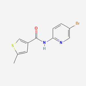 molecular formula C11H9BrN2OS B4432351 N-(5-bromo-2-pyridinyl)-5-methyl-3-thiophenecarboxamide 