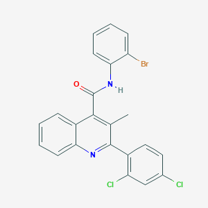 molecular formula C23H15BrCl2N2O B443236 N-(2-bromophenyl)-2-(2,4-dichlorophenyl)-3-methylquinoline-4-carboxamide 