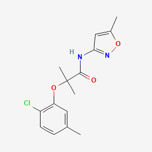 molecular formula C15H17ClN2O3 B4432370 2-(2-chloro-5-methylphenoxy)-2-methyl-N-(5-methyl-3-isoxazolyl)propanamide 