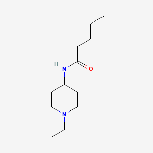 molecular formula C12H24N2O B4432383 N-(1-ethyl-4-piperidinyl)pentanamide 