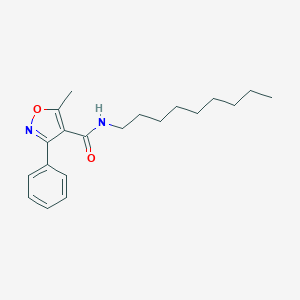 molecular formula C20H28N2O2 B443239 5-methyl-N-nonyl-3-phenyl-4-isoxazolecarboxamide 