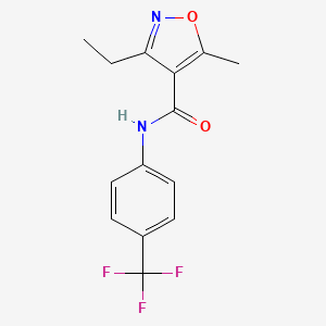 3-ethyl-5-methyl-N-[4-(trifluoromethyl)phenyl]-4-isoxazolecarboxamide