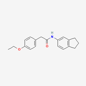 molecular formula C19H21NO2 B4432394 N-(2,3-dihydro-1H-inden-5-yl)-2-(4-ethoxyphenyl)acetamide 