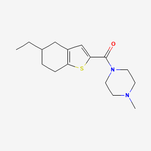 1-[(5-ethyl-4,5,6,7-tetrahydro-1-benzothien-2-yl)carbonyl]-4-methylpiperazine