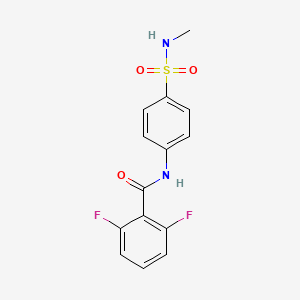 molecular formula C14H12F2N2O3S B4432415 2,6-difluoro-N-{4-[(methylamino)sulfonyl]phenyl}benzamide 