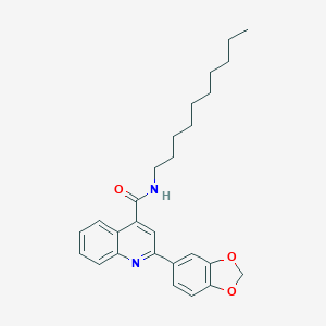 molecular formula C27H32N2O3 B443244 2-(1,3-benzodioxol-5-yl)-N-decylquinoline-4-carboxamide 