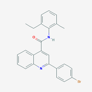 molecular formula C25H21BrN2O B443245 2-(4-bromophenyl)-N-(2-ethyl-6-methylphenyl)quinoline-4-carboxamide 