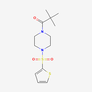 molecular formula C13H20N2O3S2 B4432453 1-(2,2-dimethylpropanoyl)-4-(2-thienylsulfonyl)piperazine 