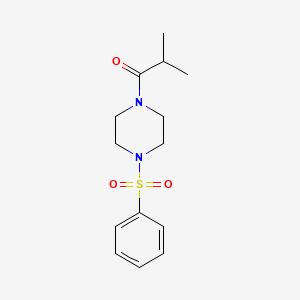 molecular formula C14H20N2O3S B4432468 1-isobutyryl-4-(phenylsulfonyl)piperazine 