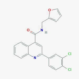 molecular formula C21H14Cl2N2O2 B443249 2-(3,4-dichlorophenyl)-N-(furan-2-ylmethyl)quinoline-4-carboxamide 