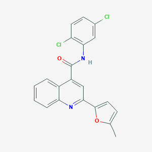 molecular formula C21H14Cl2N2O2 B443250 N-(2,5-dichlorophenyl)-2-(5-methylfuran-2-yl)quinoline-4-carboxamide 