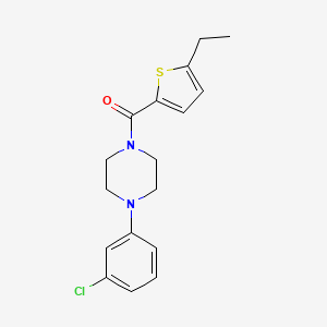 molecular formula C17H19ClN2OS B4432519 1-(3-chlorophenyl)-4-[(5-ethyl-2-thienyl)carbonyl]piperazine 