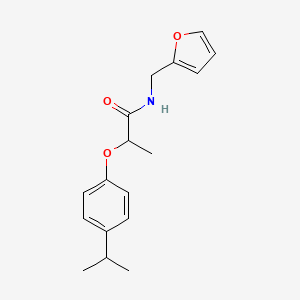 molecular formula C17H21NO3 B4432525 N-(2-furylmethyl)-2-(4-isopropylphenoxy)propanamide 