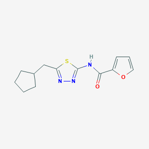 N-[5-(cyclopentylmethyl)-1,3,4-thiadiazol-2-yl]-2-furamide