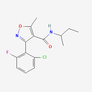 molecular formula C15H16ClFN2O2 B4432550 N-(sec-butyl)-3-(2-chloro-6-fluorophenyl)-5-methyl-4-isoxazolecarboxamide 