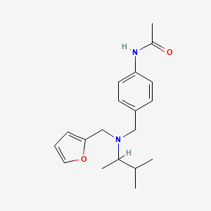 N-(4-{[(1,2-dimethylpropyl)(2-furylmethyl)amino]methyl}phenyl)acetamide