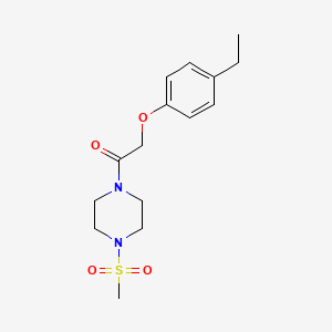 molecular formula C15H22N2O4S B4432563 1-[(4-ethylphenoxy)acetyl]-4-(methylsulfonyl)piperazine 