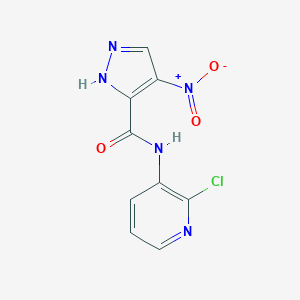 molecular formula C9H6ClN5O3 B443258 N-(2-chloro-3-pyridinyl)-4-nitro-1H-pyrazole-5-carboxamide 