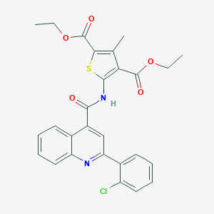 Diethyl 5-({[2-(2-chlorophenyl)-4-quinolinyl]carbonyl}amino)-3-methyl-2,4-thiophenedicarboxylate