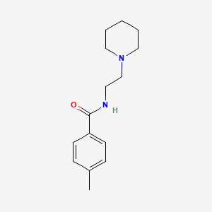 molecular formula C15H22N2O B4432625 4-methyl-N-[2-(1-piperidinyl)ethyl]benzamide 