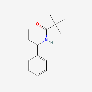 molecular formula C14H21NO B4432626 2,2-dimethyl-N-(1-phenylpropyl)propanamide 