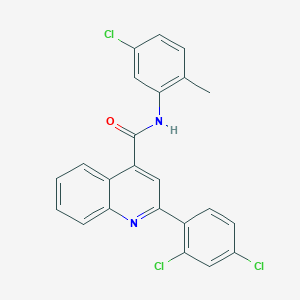 molecular formula C23H15Cl3N2O B443266 N-(5-chloro-2-methylphenyl)-2-(2,4-dichlorophenyl)quinoline-4-carboxamide 