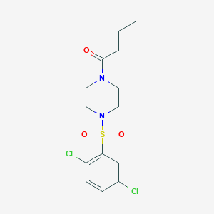 molecular formula C14H18Cl2N2O3S B4432661 1-butyryl-4-[(2,5-dichlorophenyl)sulfonyl]piperazine 