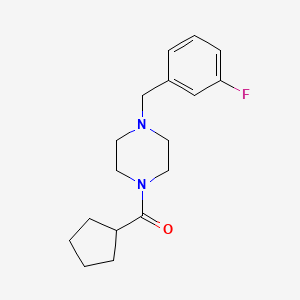 molecular formula C17H23FN2O B4432669 1-(cyclopentylcarbonyl)-4-(3-fluorobenzyl)piperazine 